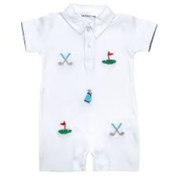 Sammy + Nat Golf Embroidered Romper 9M 6-9M - Picture 1 of 1